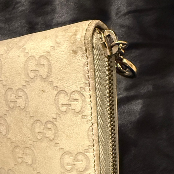 Gucci monogram Wallet Leather Beige GG Wallet &Gold Charm Authentic Gucci wallet - Picture 5 of 16
